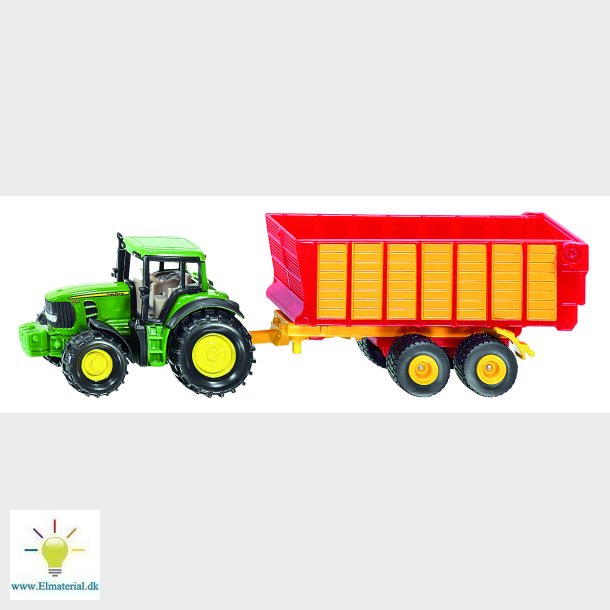 John Deere with silage trailer &plusmn; 1:87