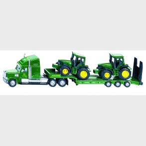 Low loader with John Deere tractors 1:87