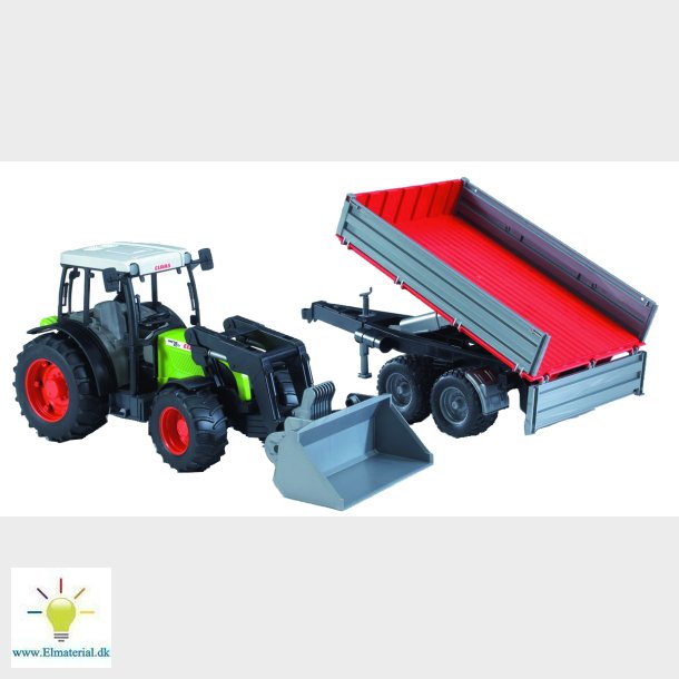 Claas Nectis 267 F with frontloader and tipping trailer 1:16