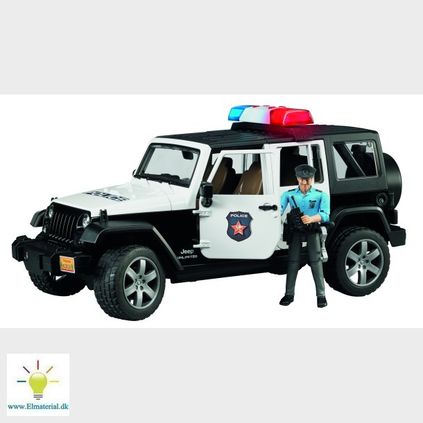 Jeep Wrangler Unlimited Rubicon Police vehicle with policeman 1:16