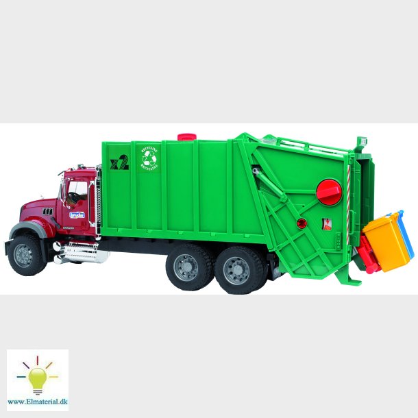 MACK Granite Garbage truck (rubyred-green)  1:16