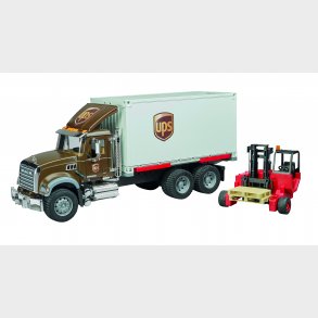 Mack Granite UPS med gaffeltruck 1:16