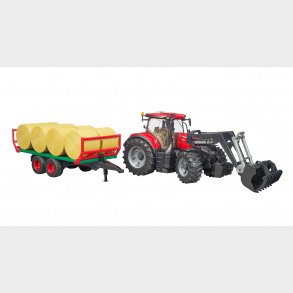 Case IH Optum 300 CVX med frontloader, balle-trailer