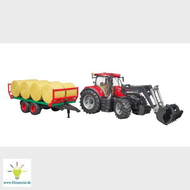 Case IH Optum 300 CVX med frontloader, balle-trailer