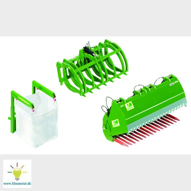 Frontloader accessories - set B JD green 1:32