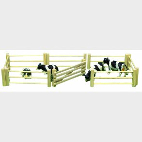 Wooden fence 6 pcs including gate 1:32