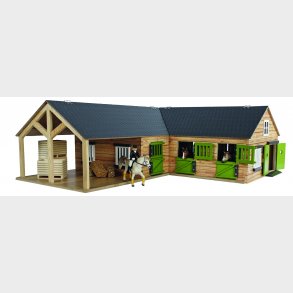 Stabil med 3 boder og pakhuse 1:24