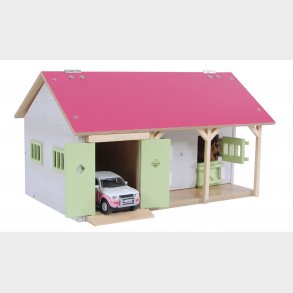 Stald med 2 bokse og garage