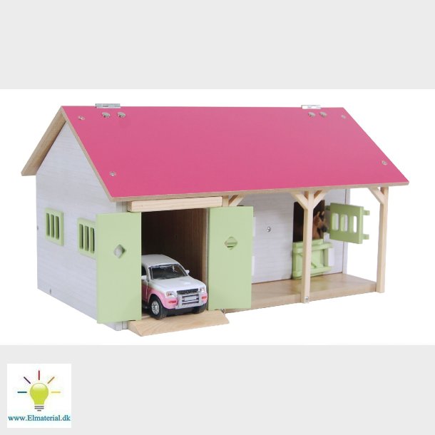 Stald med 2 bokse og garage