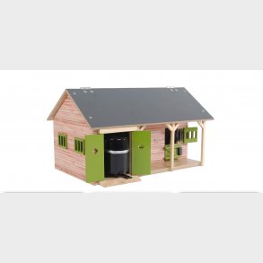 Stald med 2 bokse og garage