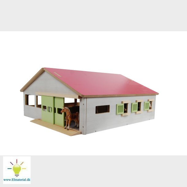 Hestestald med indendrs arena 1:32