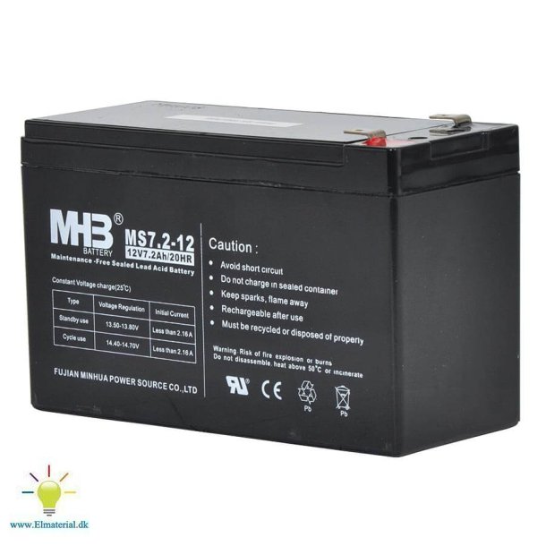  S100, 12V batteri (7.2Ah)