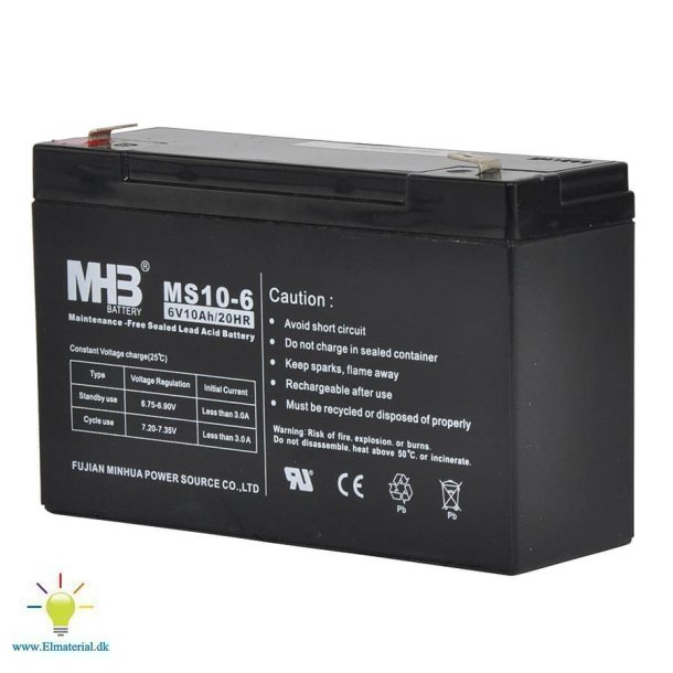 S40, 6V batteri (12Ah)