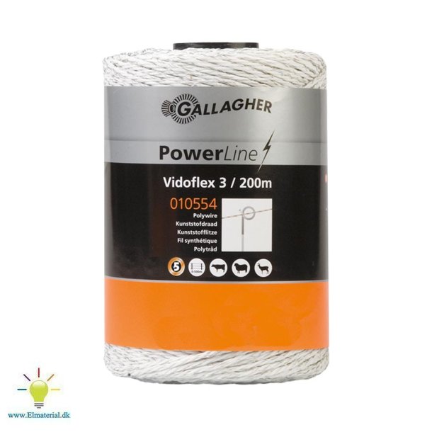 Vidoflex 3 hvid 200 m