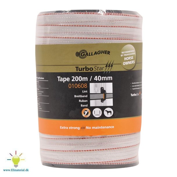 TurboStar-bnd 40mm hvid 200m