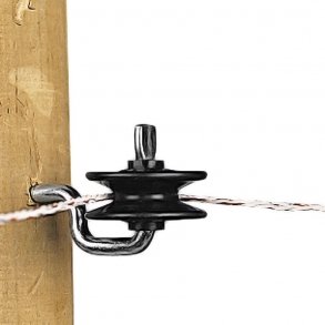 Rullande isolator w / skruv, svart, (5)