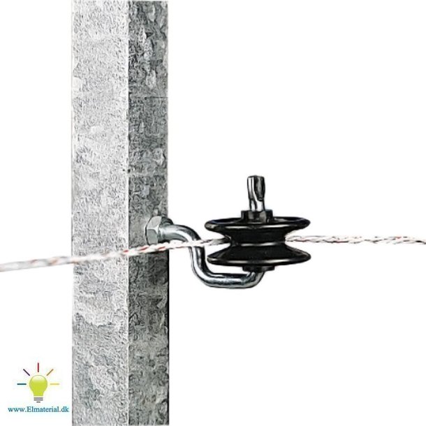 Rulleisolator til jernpl, sort, (5)