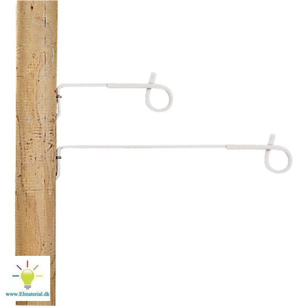 Afstandsholder pigtail hvid 40 cm (10)
