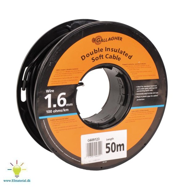 Jordkabel 1,6 mm 50m 100 ohm/1km