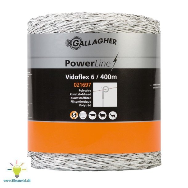 Vidoflex 6 hvid 400 m