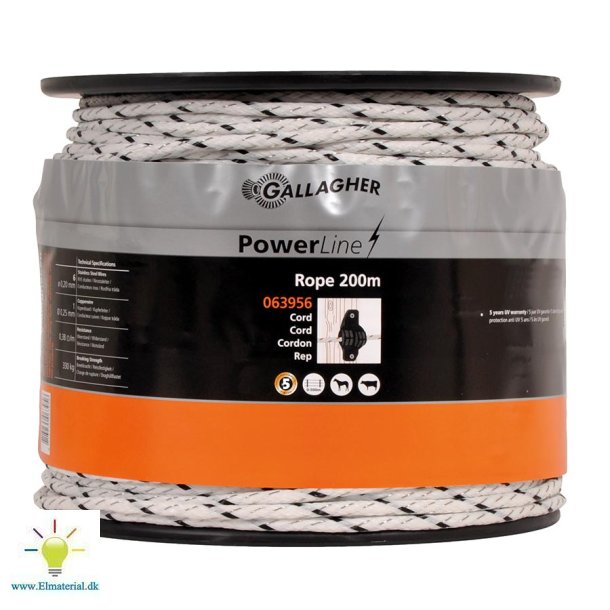 PowerLine-elreb hvid 200 m