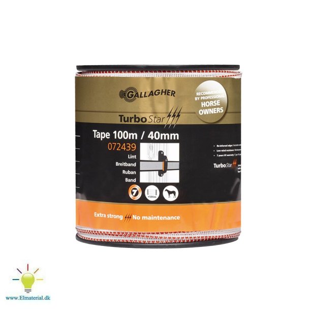 TurboStar-bnd 40mm hvid 100m