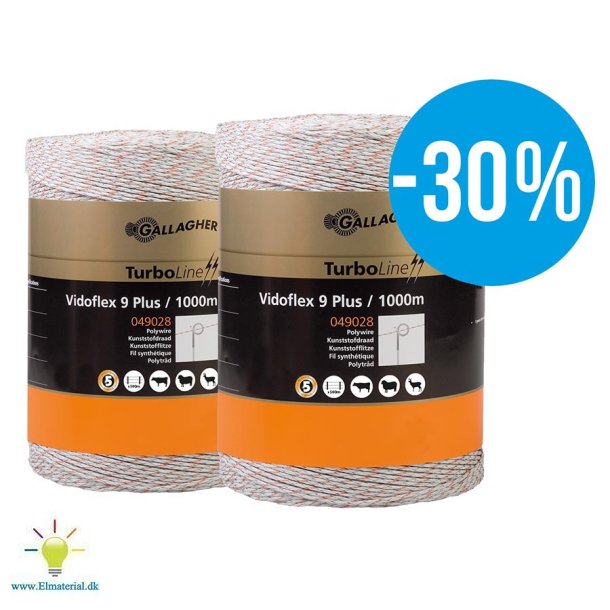 Duopack Vidoflex 9 Turboline Plus hvid 2x1000m