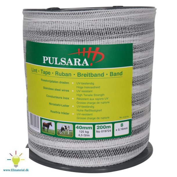 Bnd 40mm, 8 SS-trde, hvid, 200m