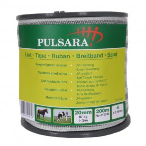 Bnd 20mm, 4 SS-trde, hvid, 200m