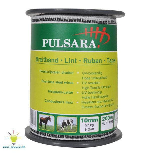 Bnd 10mm, 4 SS-trde, hvid, 200m