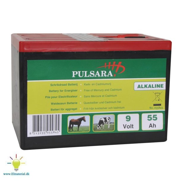 Alkalisk Batteri Optimal 9V/55Ah Lille boks