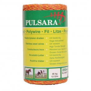 Polywire, 3 SS-trde, orange, 250m