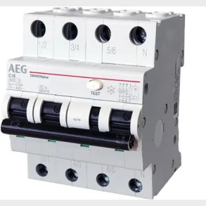 Kombibrytare C20A, 30Ma, 3P + N, 6Ka