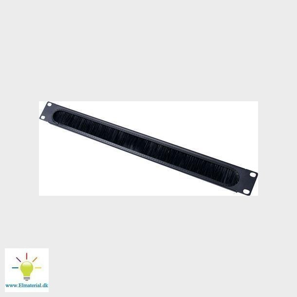 Kabelmatningsplatta 19 1He med borstar, f&auml;rg: Svart