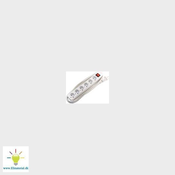 Stikdse 6R M/J 3M M/Afb.Hvid