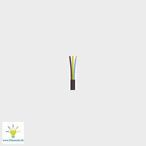 Kabel 3G0.75 H03Vv-F, Svart 100Rg