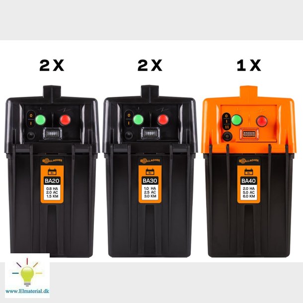 9V Powerdeal Pakke tilbud 2x BA20, 2x BA30, 1x BA40