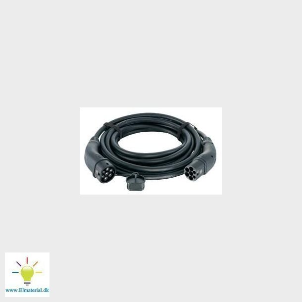 Ladekabel 2 x Type 2 stik 32A 22KW 3F 7,5m