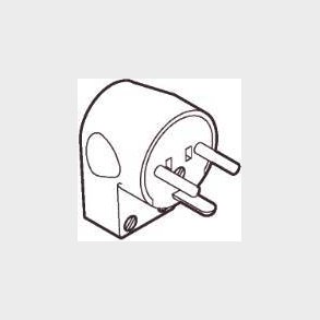 Stikprop Rund M/J Vink.090 Hvid