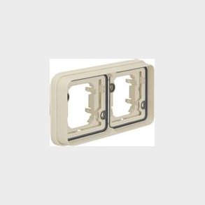 Ramme Dobbelt Vandret Hvid W.1