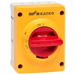 Sikkerhedsafbryder 16A 4P 2xM25P, Gul/r�d, KEM416YRM2-M25P