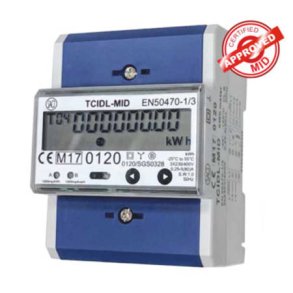 KWH mler 3-faset LCD 5(80)A 4M MID S0-snitflade RS485, TCIDL-MID