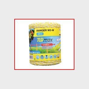 Staketgänga 400m, 3x0, 16 trd, färg vit-gul-vit