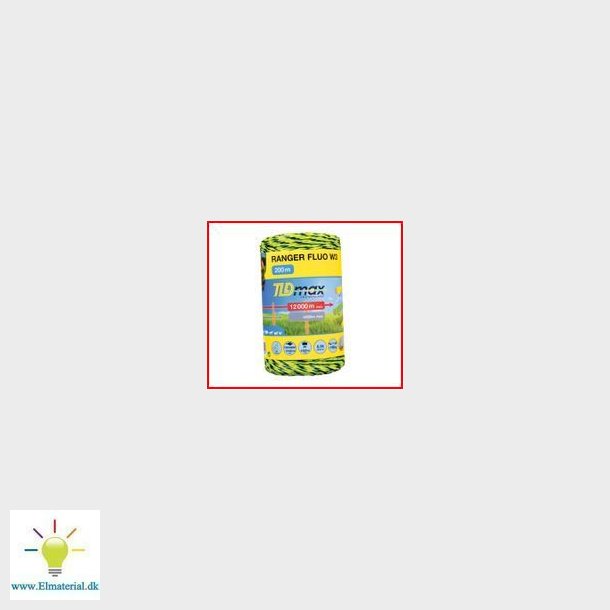 Staket ledning 200m, 3x0, 16 trd, f&auml;rgfj&auml;dring (gul)