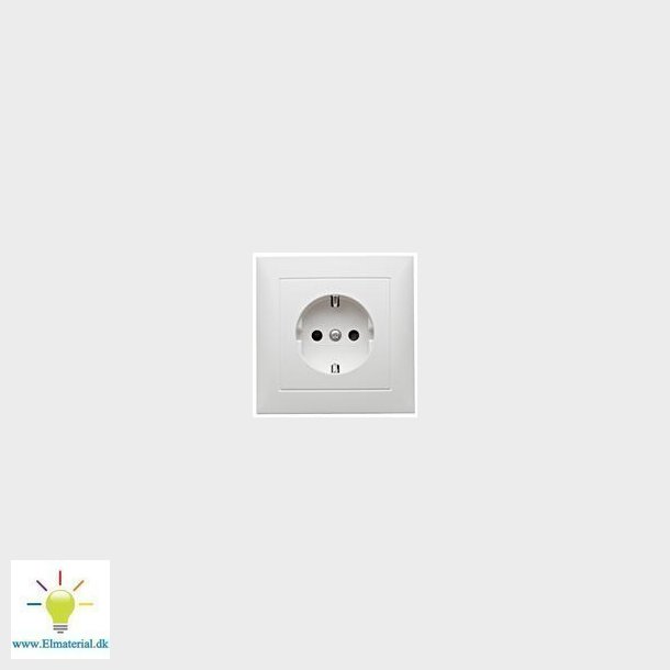 Stikkontakt Komplet 1 Modul S. Hvid