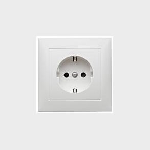 Stikkontakt Komplet 1 Modul S. Hvid