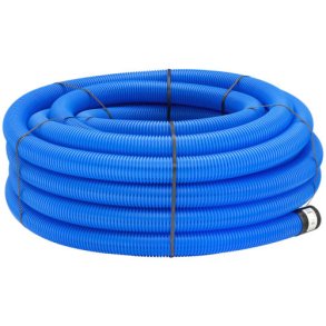 Uponor 126/113 mm PE-dr�nr�r med 2,3 x 7 mm slids, 100 m, bl�