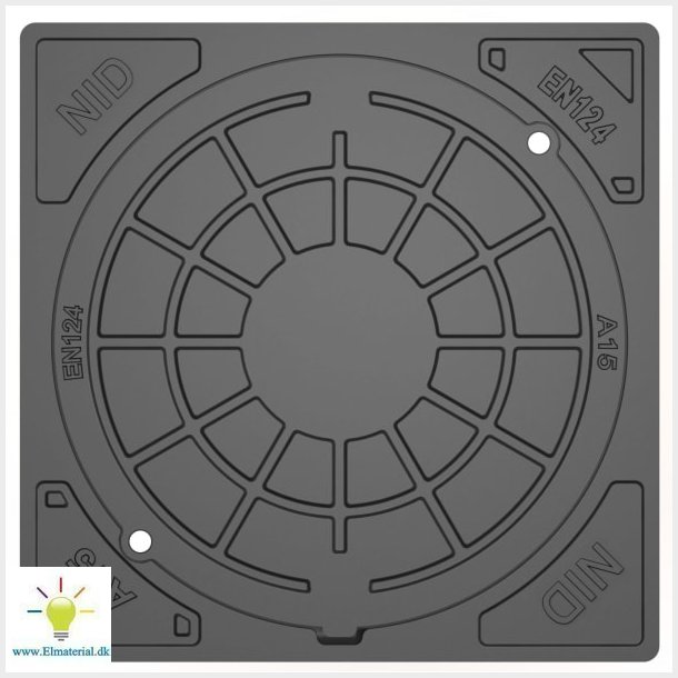 NID 315 mm karm/dksel m/skruer, firk., fast, 1,5 t, komposit