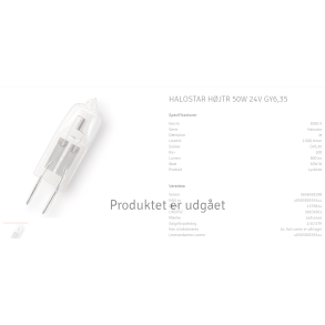 Halostar 50w 64445U 24V GY6,35 3000K