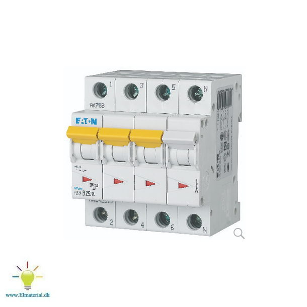 Automatsikring 25A 3P+N C 4M 6Ka
